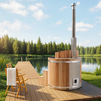 Traditional Round Wood-Fired Hot Tub