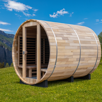 Outdoor Infrared Sauna Room – Barrel Style
