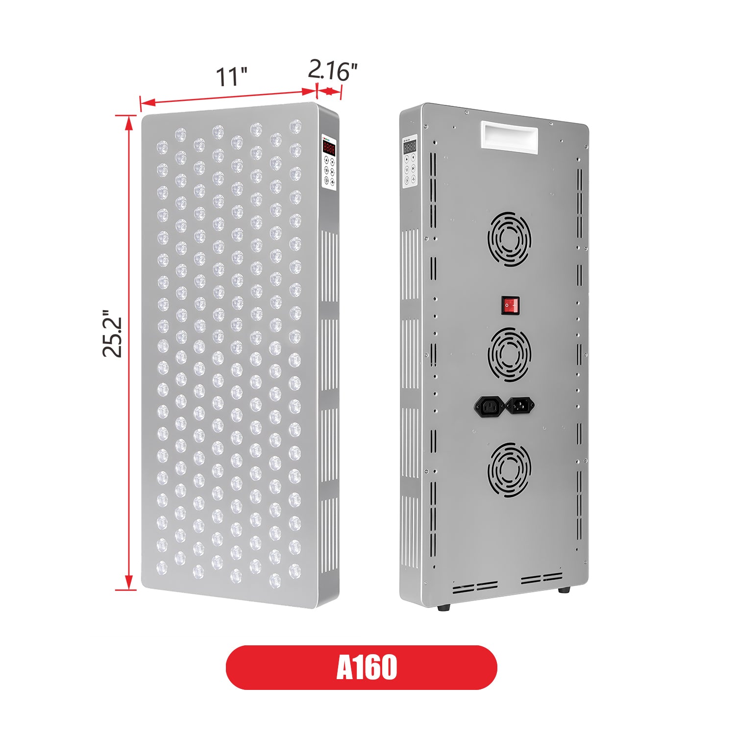 Serevo SR-A160 Red & Infrared Light Therapy Panel — Professional-Grade Full-Body Recovery System (800W)