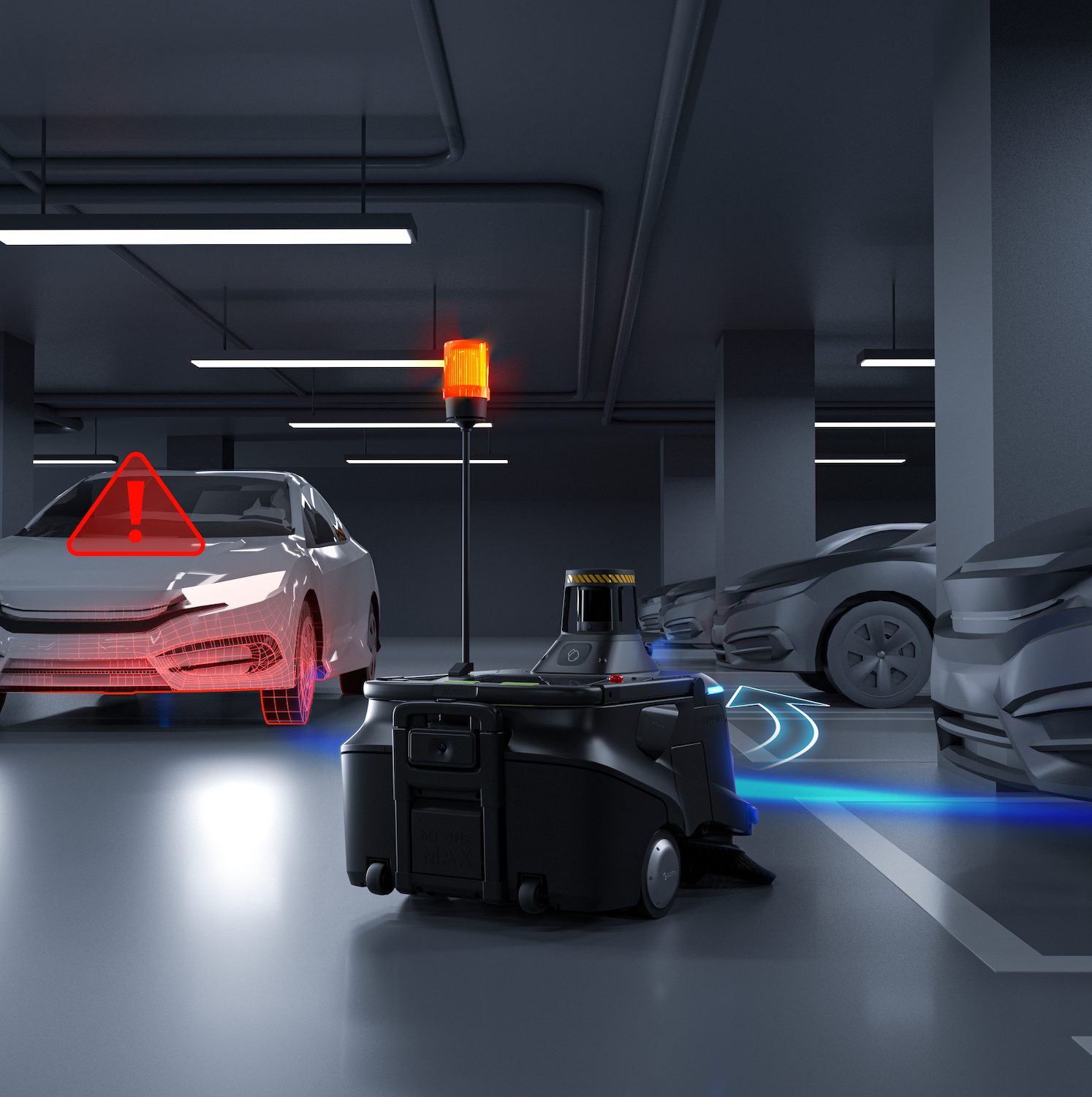PUDU MT1 Max – AI-Powered 3D Perception Robotic Sweeper