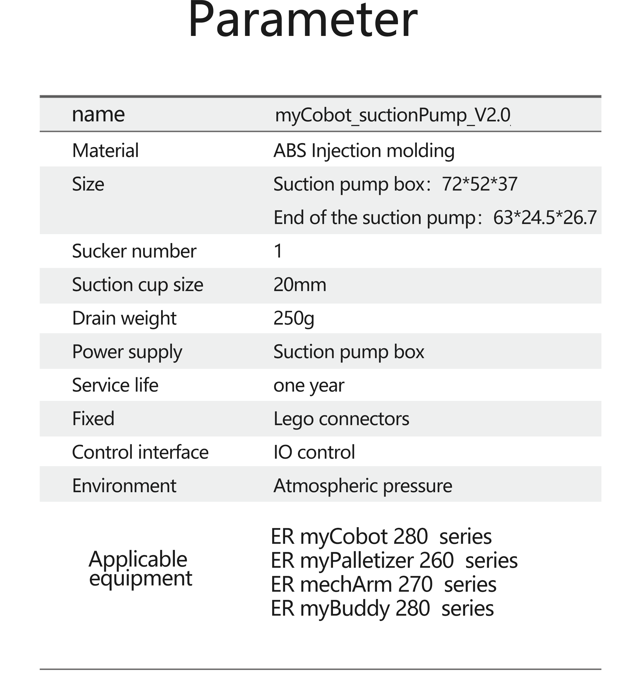 Suction Pump 2.0 Version for myCobot/myPalletizer/mechArm/myBuddy