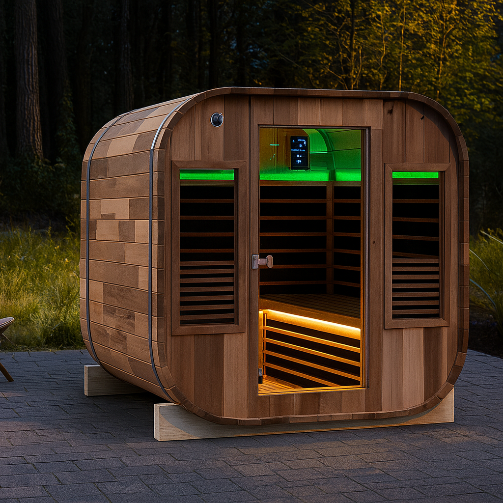 Outdoor Infrared Sauna Room – Rounded