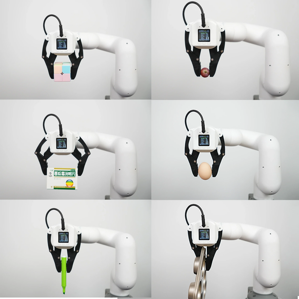 myGripper F100 Force-Controlled Gripper for Cobot 320/Pro 630/Mercury Series, 2-in-1 Design with Bonus Flexible Fingertips (Replaceable)